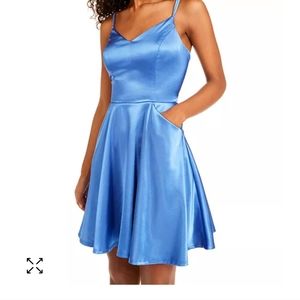 Juniors City Studio Lace Back Fit & Flare dress- 9